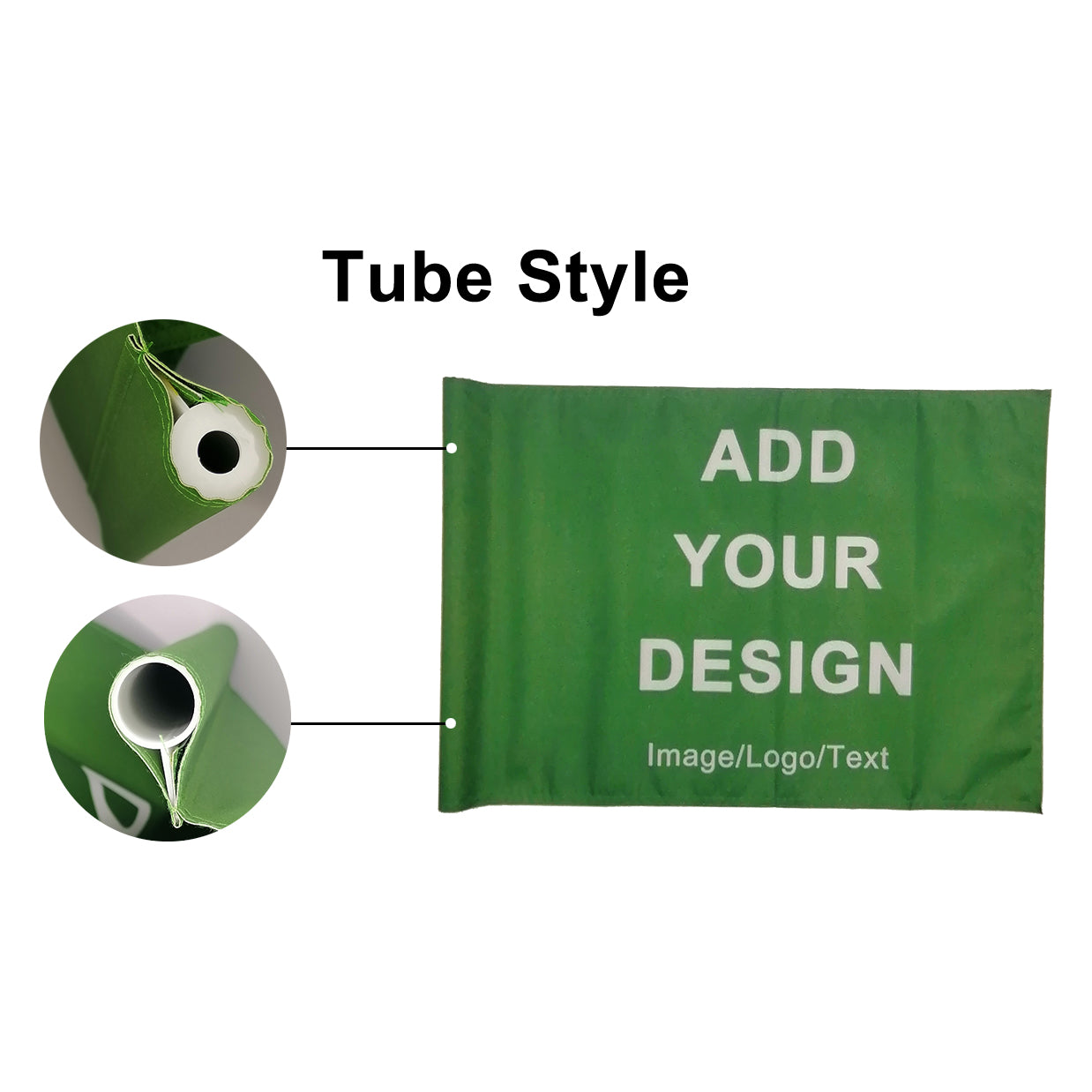 Custom Golf Flag Personalized Flag for Golf Pin with Plastic Tube or Brass Grommets