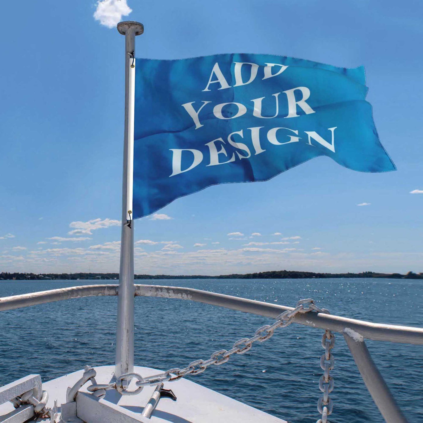 Custom 3PCS Boat Flag Personalized Small Flags for Boat(Flag Only)