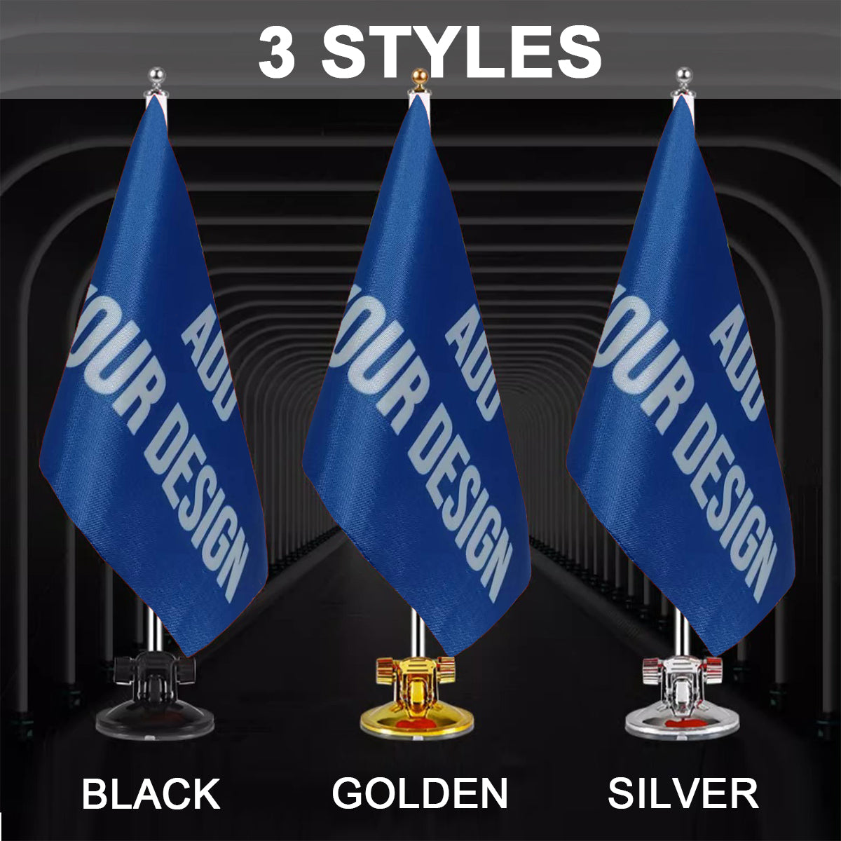 Personalized Car Flag with Air Suction Custom Suction Cup Style Flag Mount for Car, SUV, Truck, Boat and Vehicle