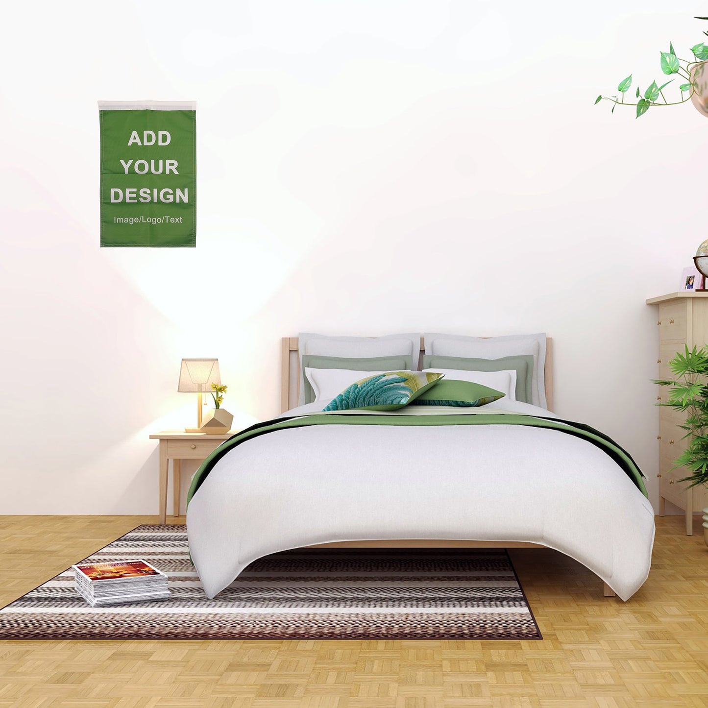 Custom Outdoor Banner Personalised Garden Flag Vertical Camping Flag Indoor Decoration