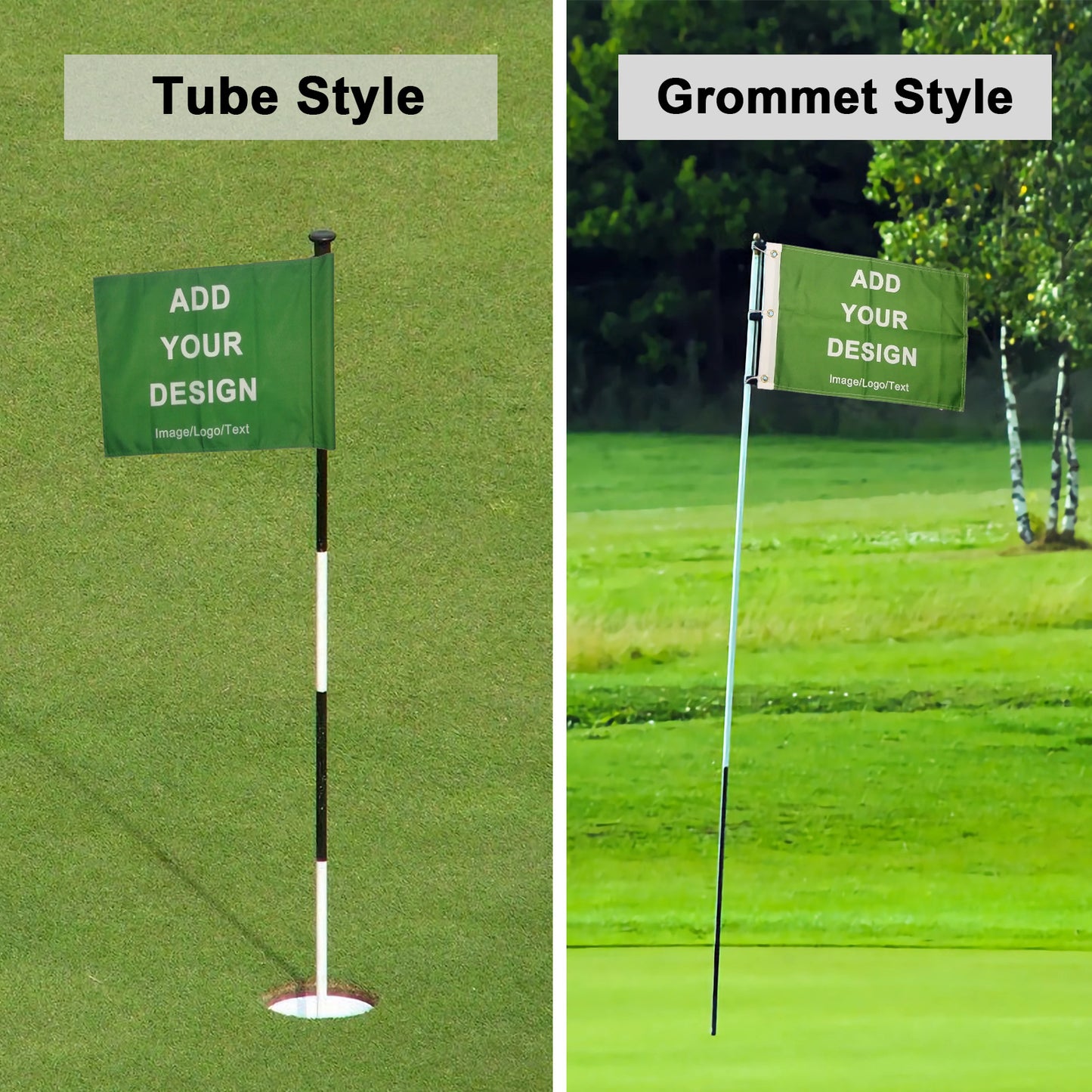 Custom Golf Flag Personalized Flag for Golf Pin with Plastic Tube or Brass Grommets