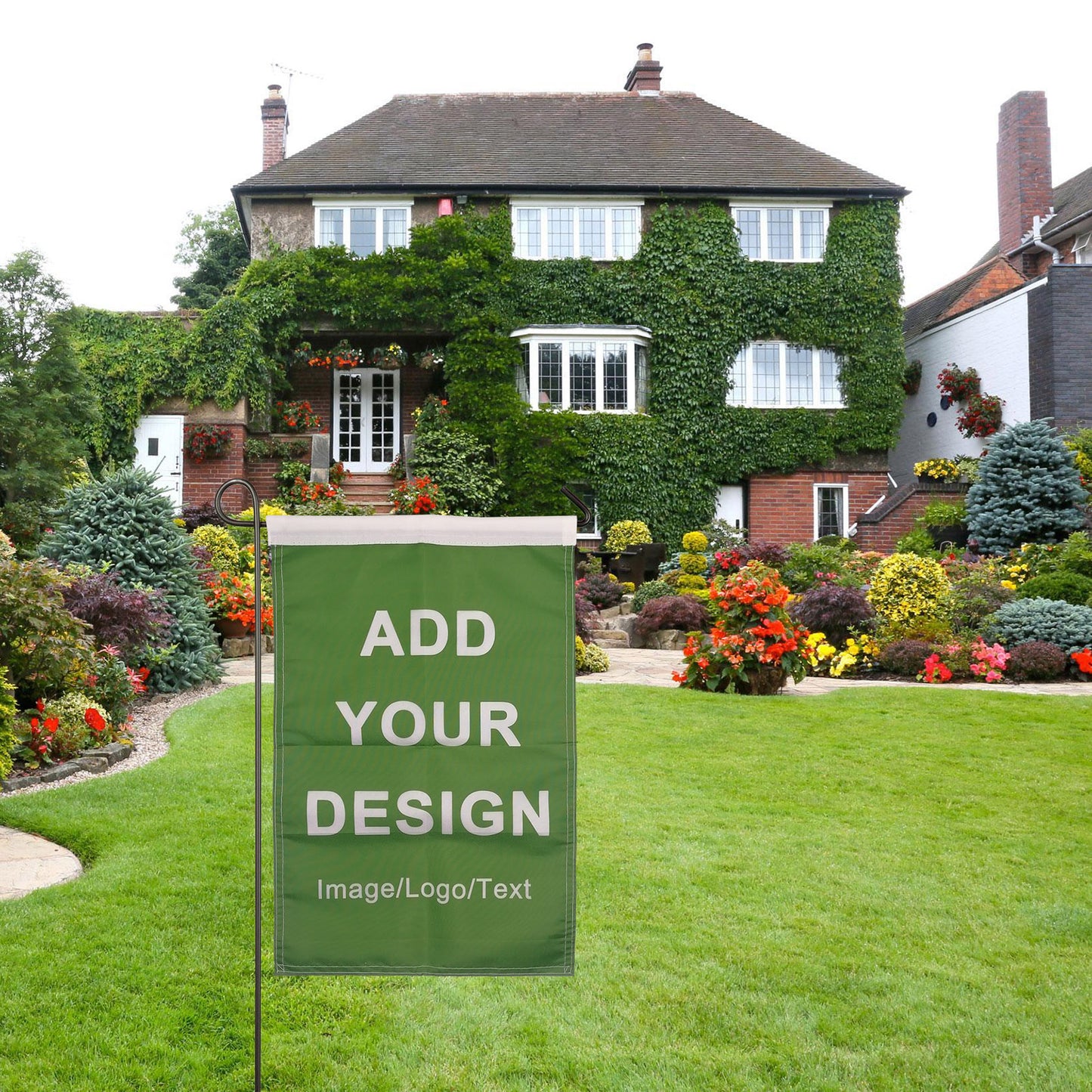 Custom Outdoor Banner Personalised Garden Flag Vertical Camping Flag Indoor Decoration
