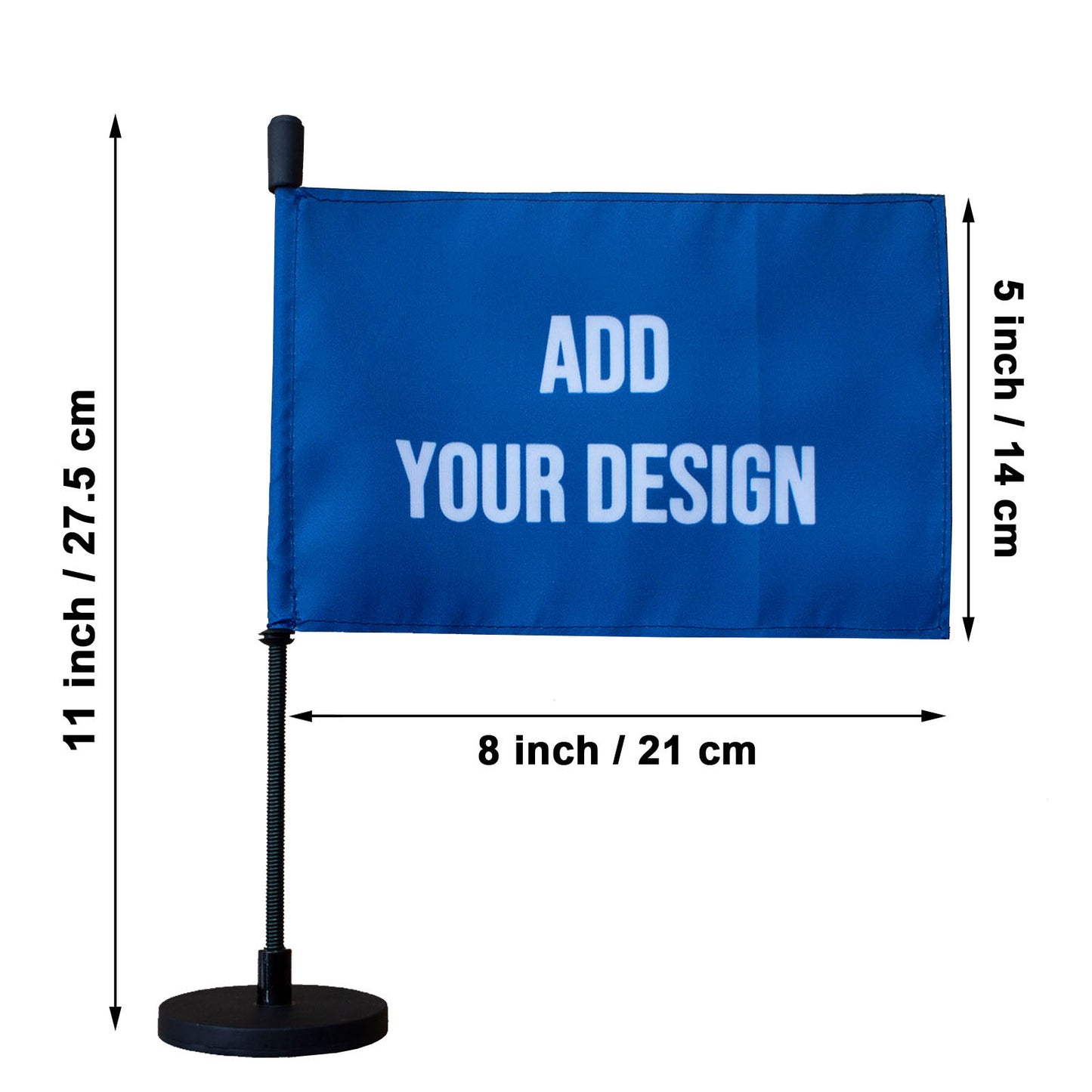 Personalized Car Flag with Magnetic Base and Flexible FlagPole for Car Hood