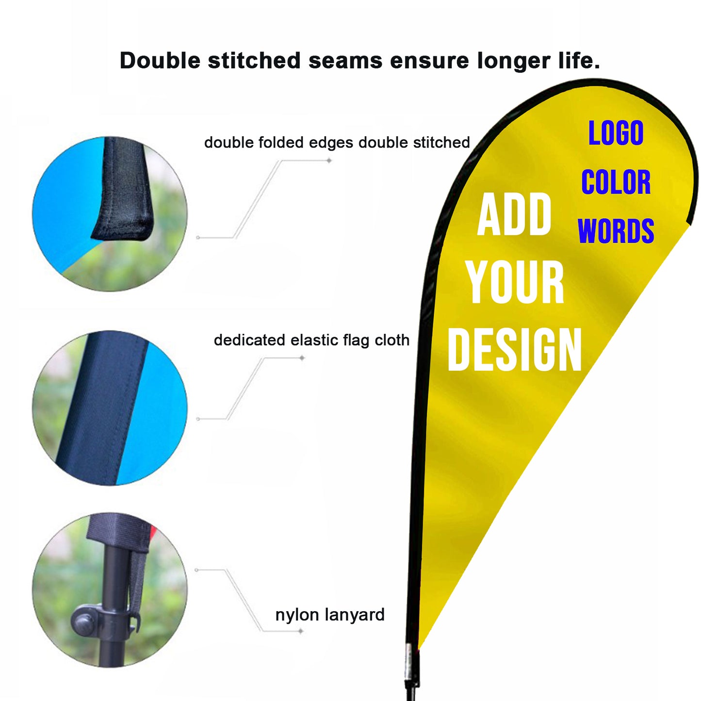 Custom Feather Flags for Business Personalized Beach Flags Banners(flag only)