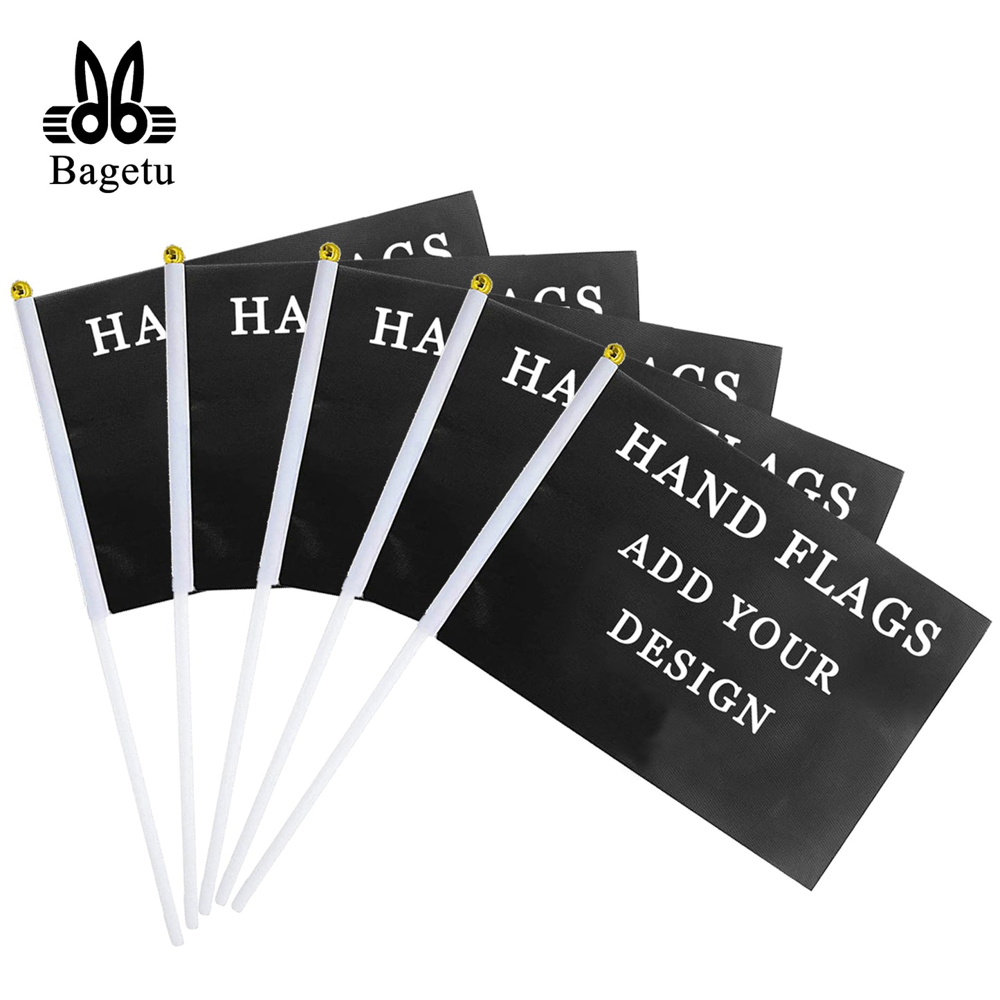 Custom Stick Flag,Personalized Small Mini Flags Portable Hand Held Waving with Pole