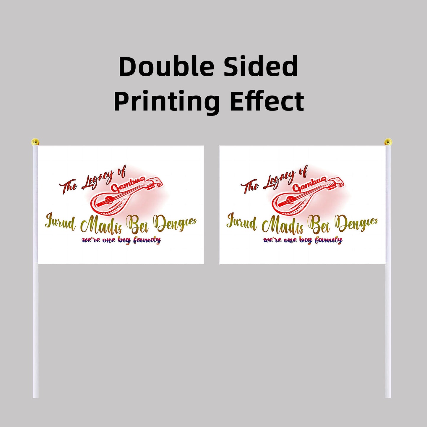 Custom Stick Flag,Personalized Small Mini Flags Portable Hand Held Waving with Pole