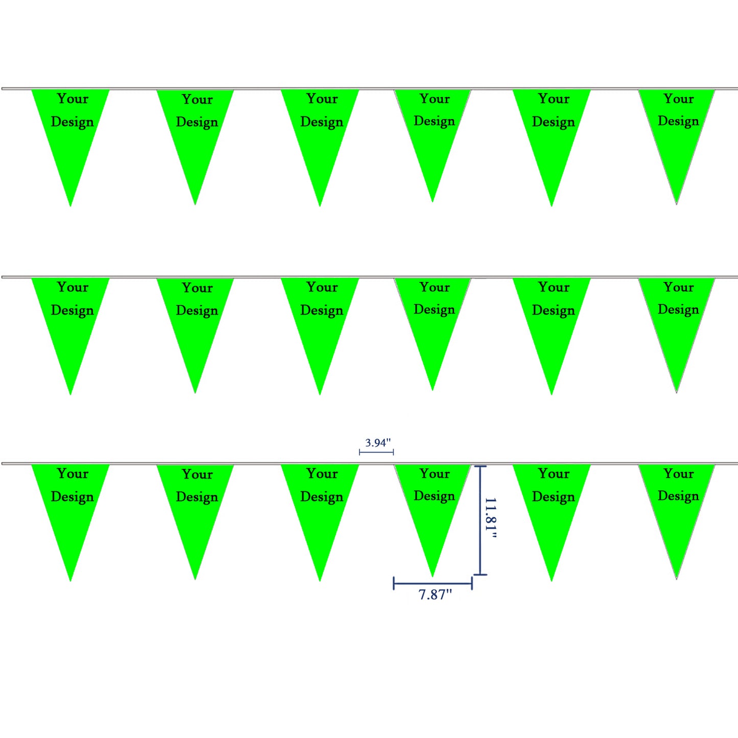 Custom String Flags Banner Personalized Banner Pennant for Party Decor