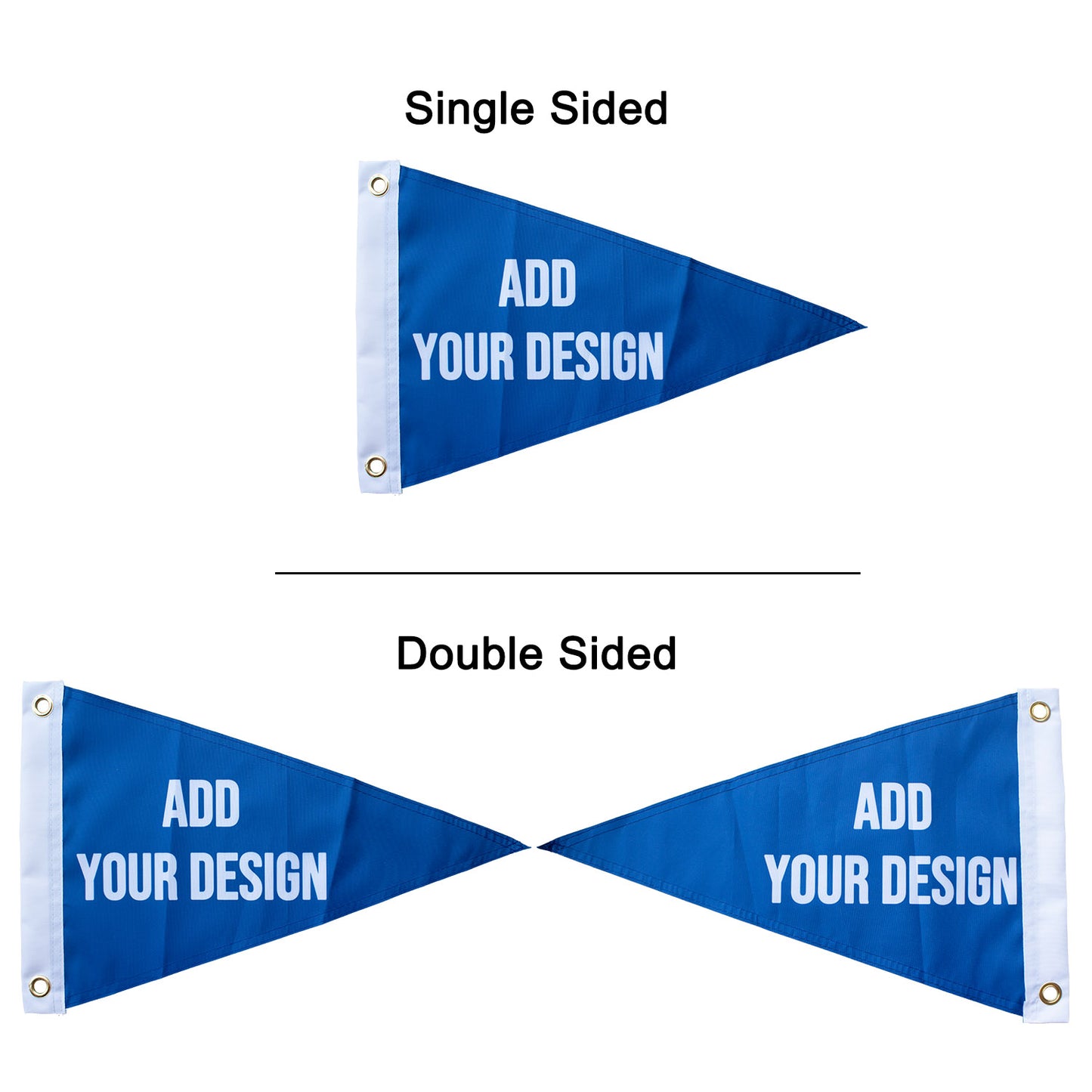 Custom 3PCS Boat Flags Personalized Small Flags for Boat