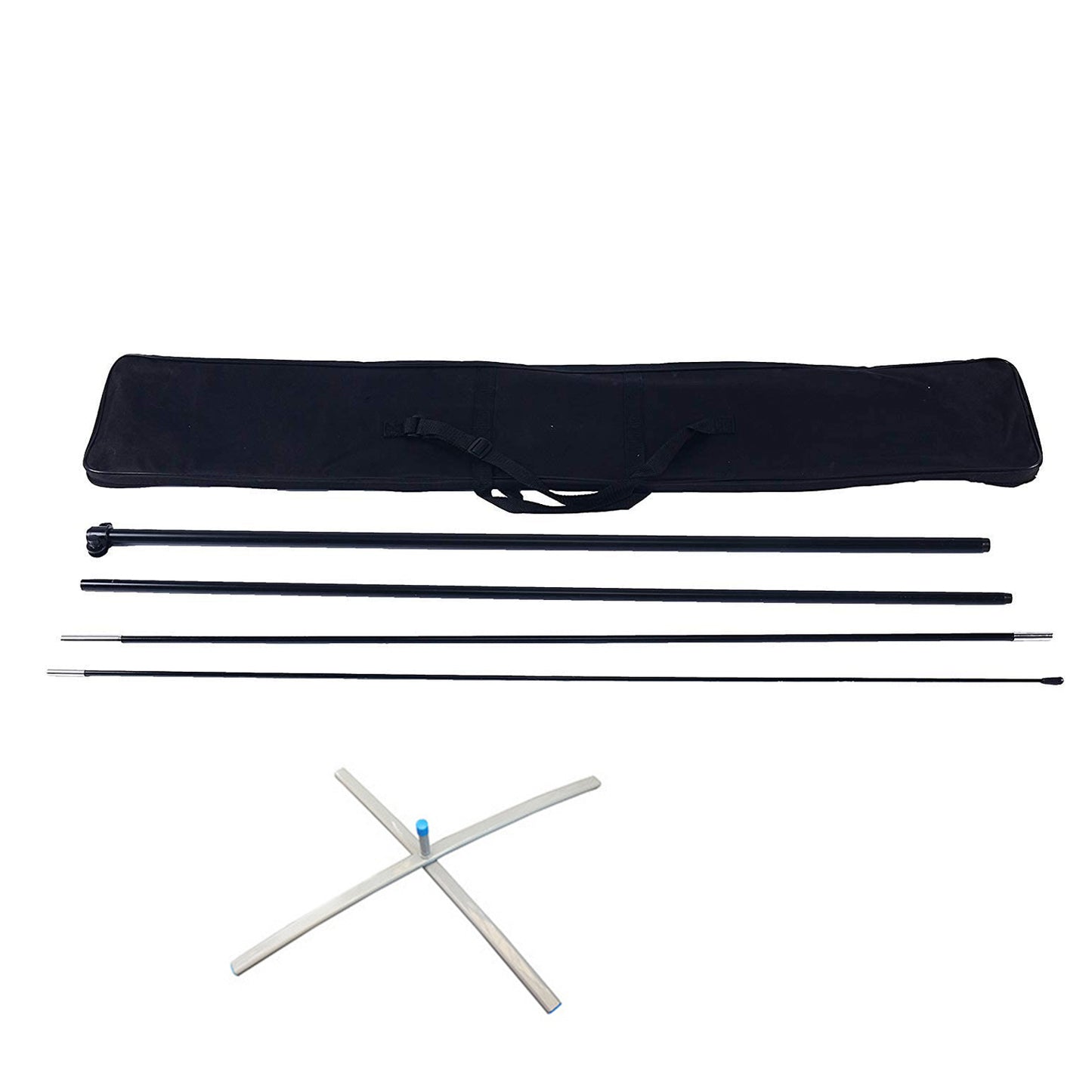 Feather Beach Flagpole Teardrop Accessories Flag Pole Flagpole Set- with Pole Set, Cross Base, Ground Spike