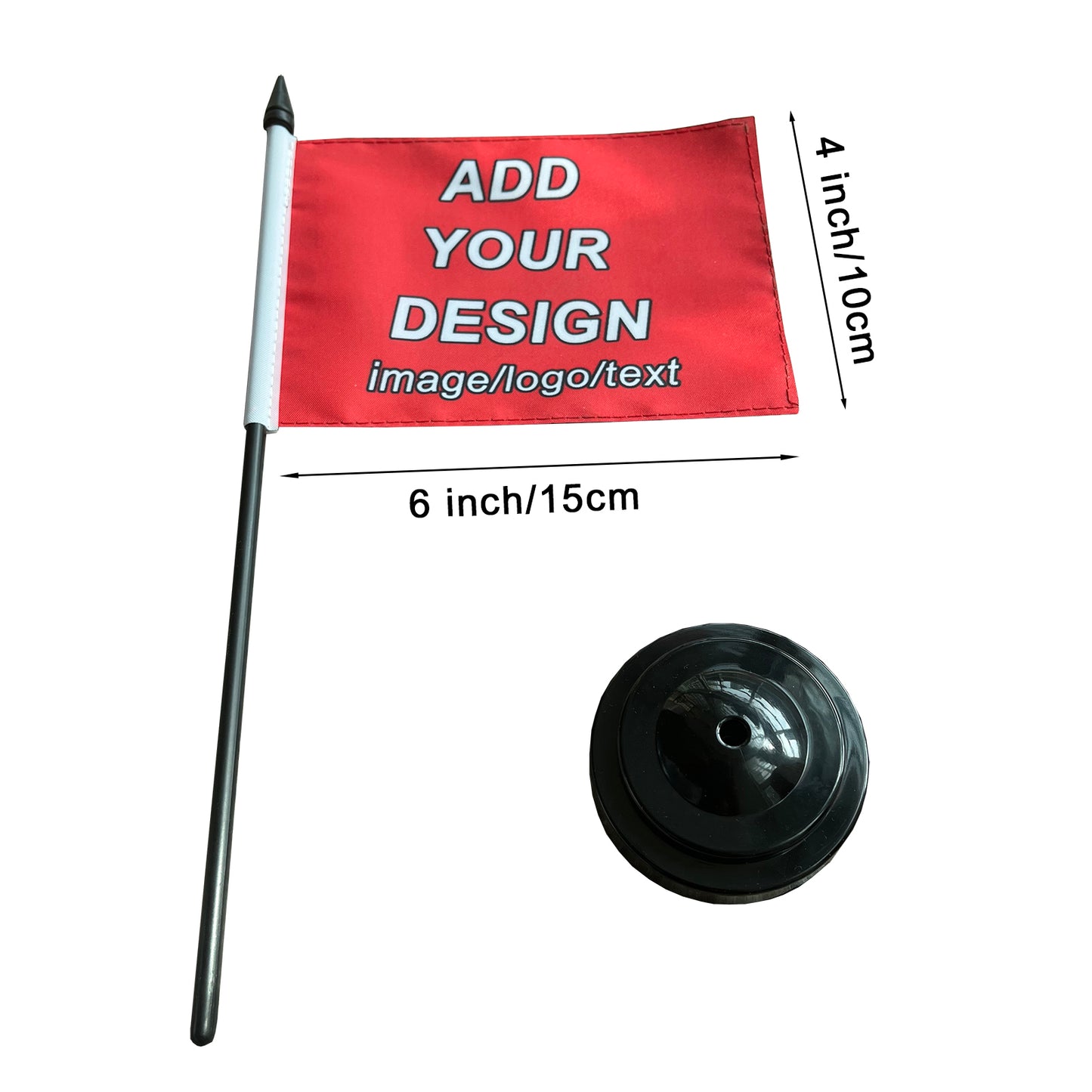 Custom Desk Flag Personalized Table Flags Diy Desktop Office Flag Set with Pole Black Base