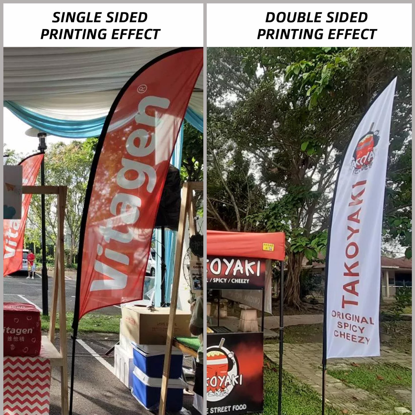 Personalized Feather Flag Pole Kit Custom Teardrop Banner Store Business Sign