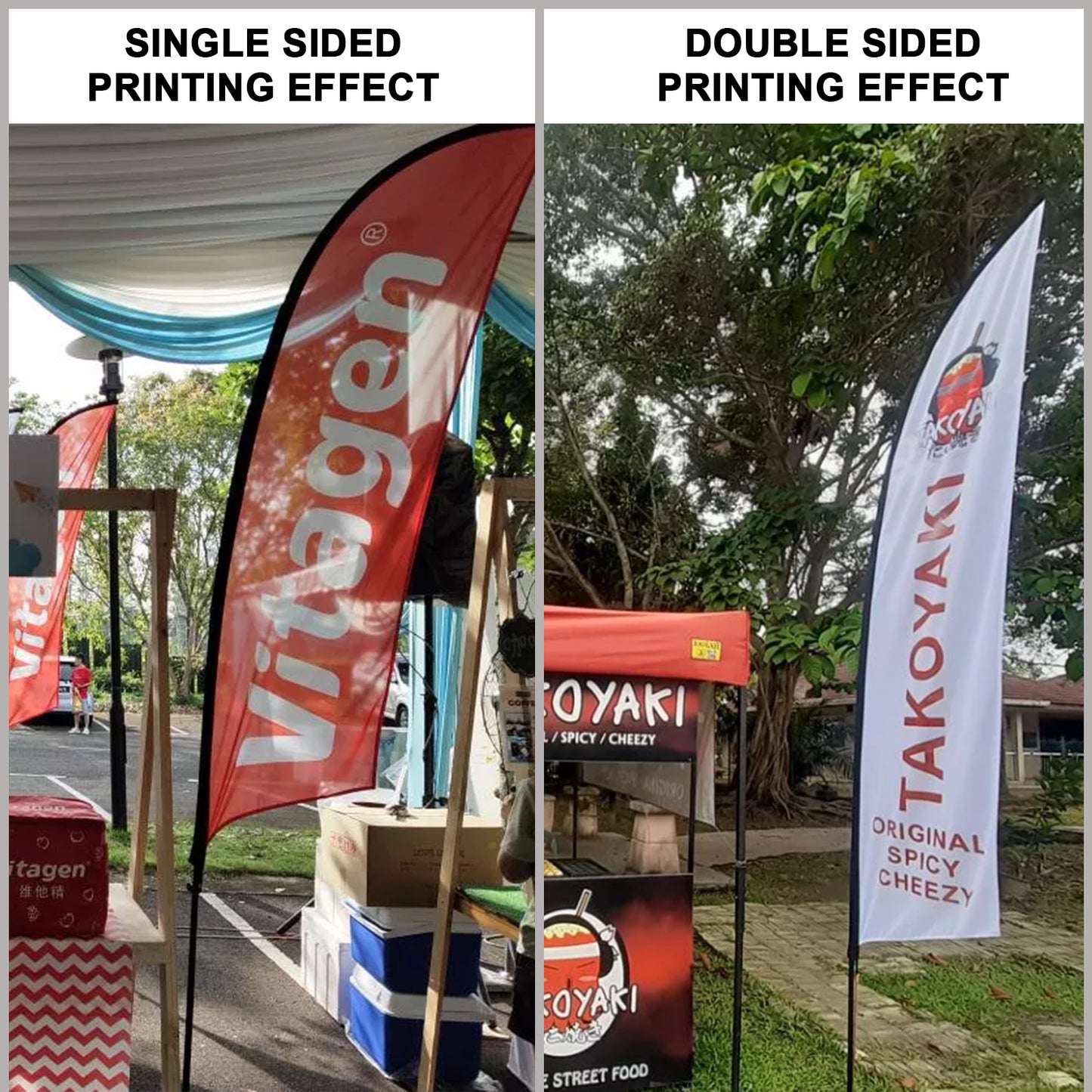 Personalized Feather Flag Pole Kit Custom Made Store Banner Business Sign