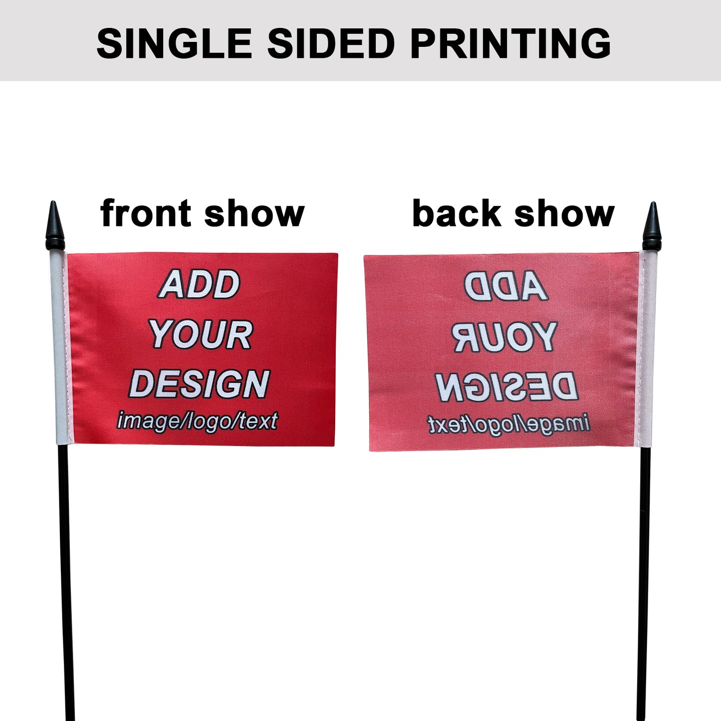 Custom Desk Flag Personalized Table Flags Diy Desktop Office Flag Set with Pole Black Base