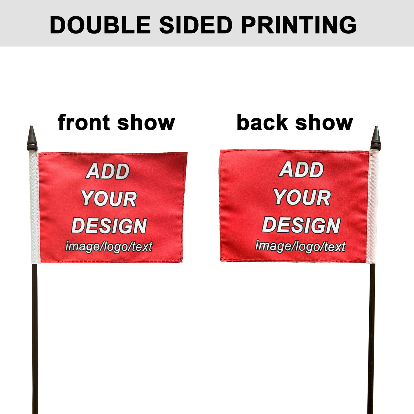 Custom Desk Flag Personalized Table Flags Diy Desktop Office Flag Set with Pole Black Base