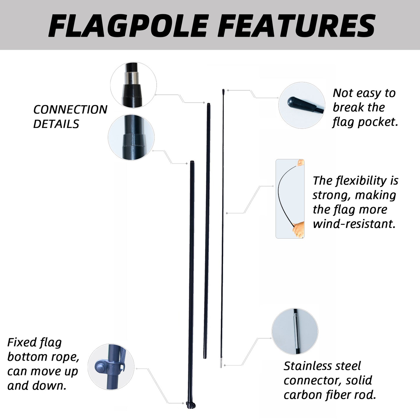 Personalized Feather Flag Pole Kit Custom Teardrop Banner Store Business Sign