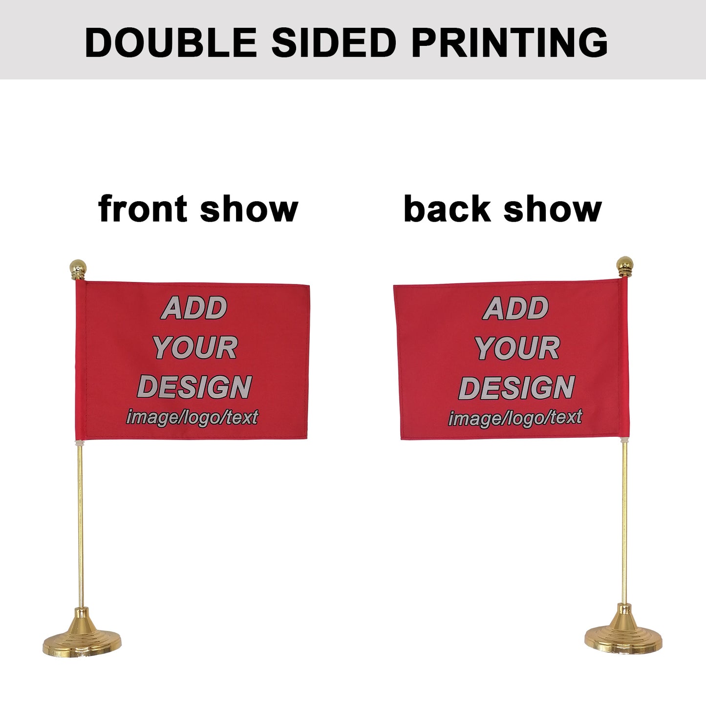 Personalized Table Flag Custom Desk Flags Small Business Flag for Office Indoor Decoration