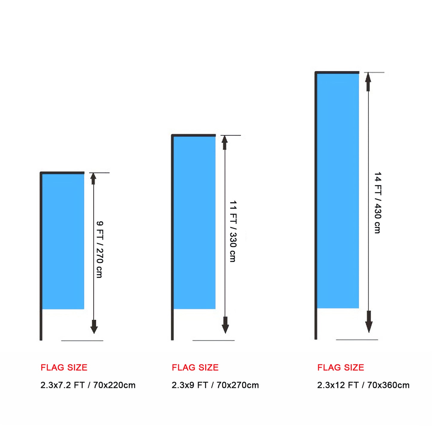 Feather Beach Flagpole Teardrop Accessories Flag Pole Flagpole Set- with Pole Set, Cross Base, Ground Spike